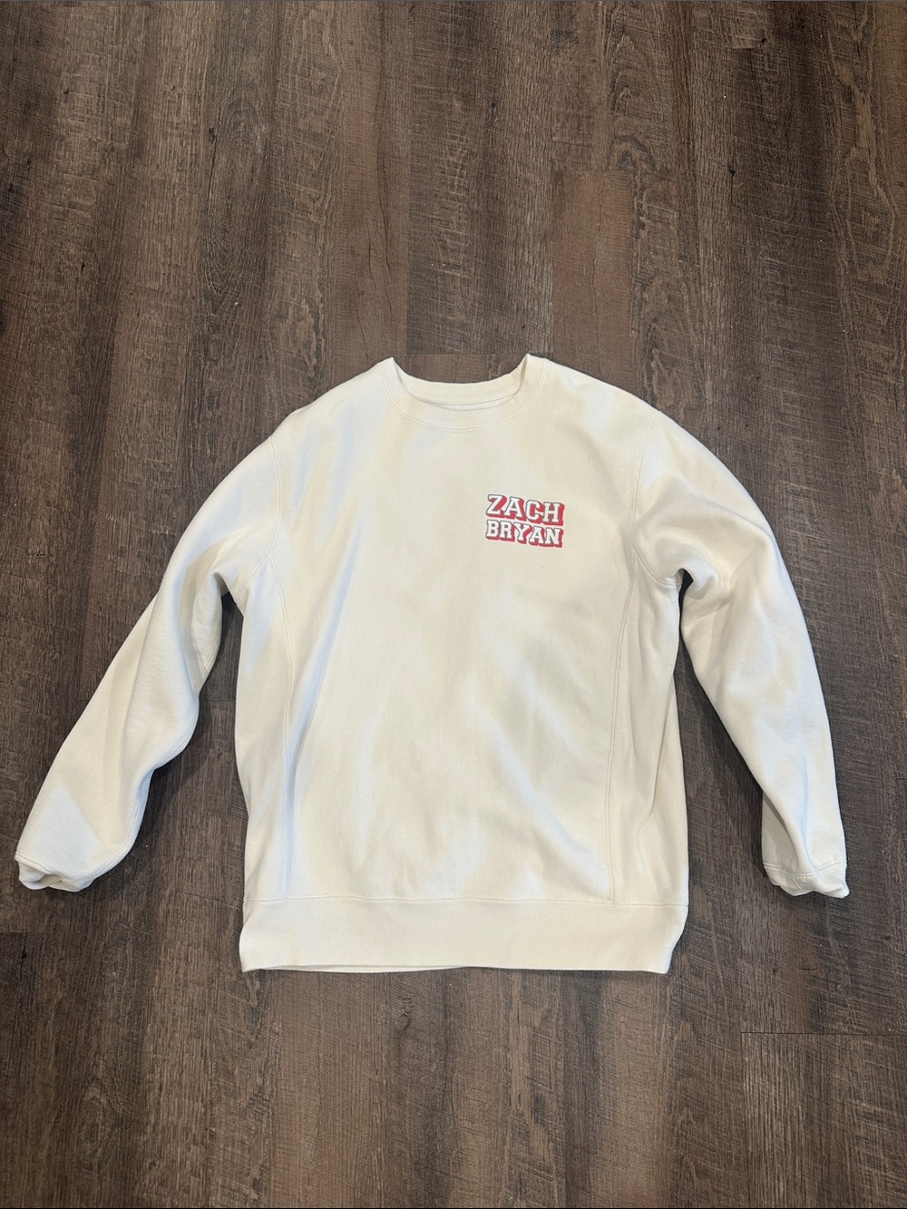 Zach Bryan White Crewneck Sweatshirt